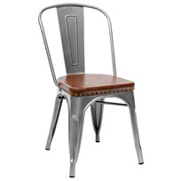 Стул Tolix Soft Серебристый - фото